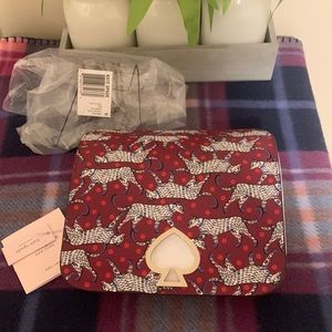 Nwt Kate spade make it mine panther twistlock purse flap